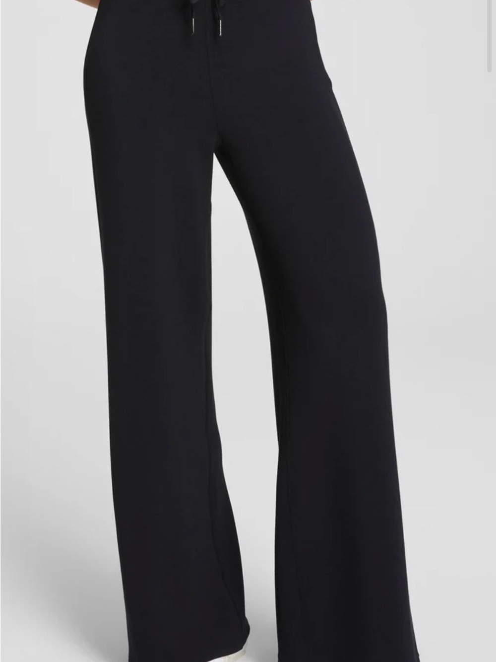 SPANX Black Wide-Leg Track Pants